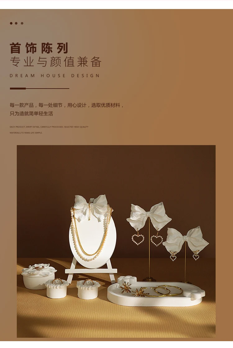 Schmuck-Präsentationsständer, Gips-Ring-Ohrring-Halsketten-Dekorationsständer für Theke und Schaufenster – Detail 10