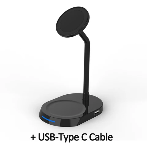 Magnetic Wireless Charger For iPhone 12 13 Pro Max Desktop Phone Stand Qi Fast Wireless Charger For Airpods Xiaomi Samsung