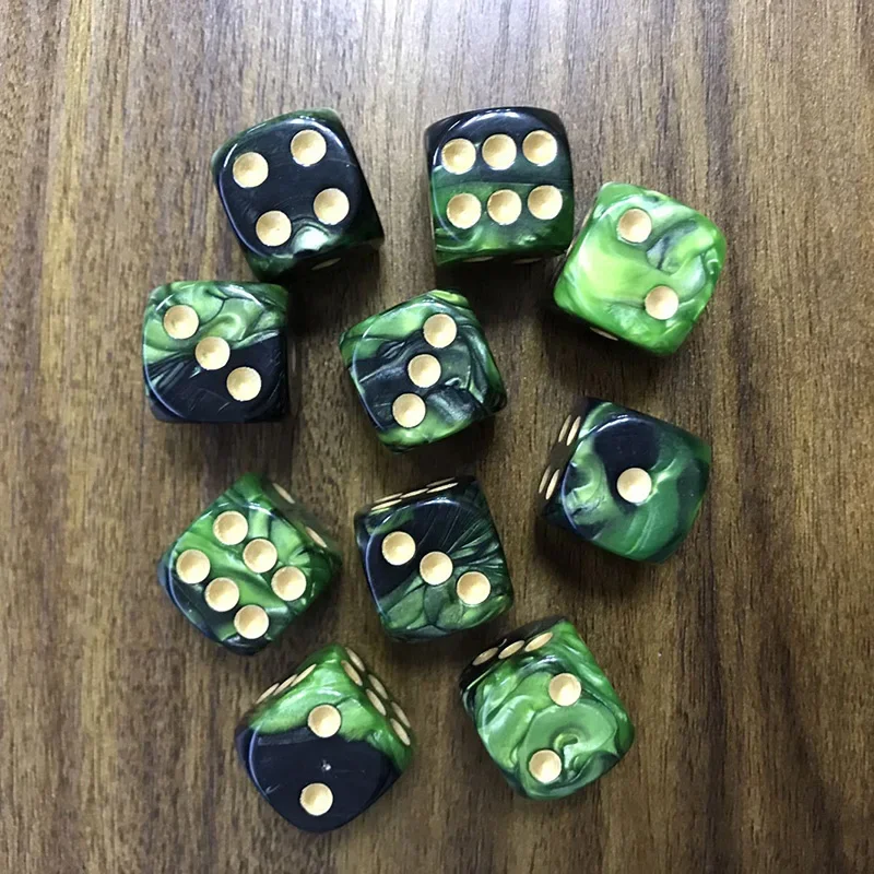 Game Dice 5pcs/set Two Colors Dice Puzzle Board Game Accessory 6 Sided Point 16mm