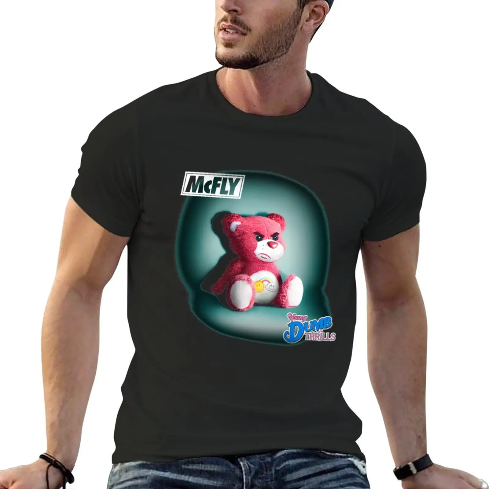 Новинка, футболка MCFLY Essential для мальчиков, рубашка с принтом животных, летняя одежда, корейская мода, футболка, мужская одежда