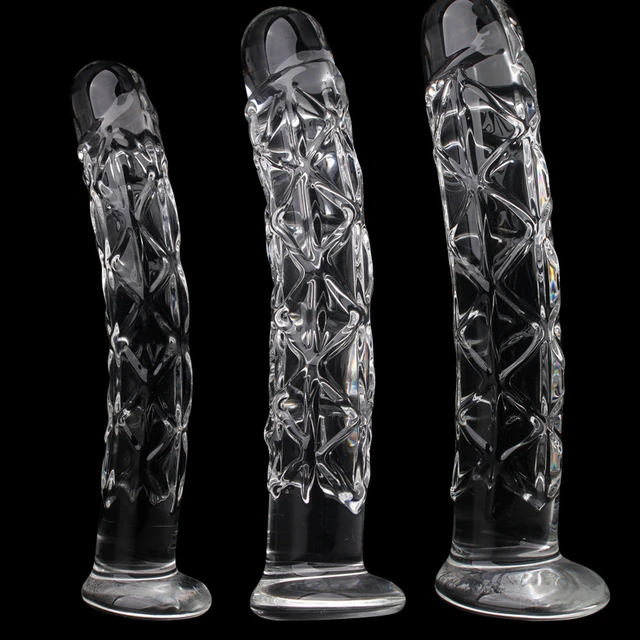 S/M/L Size Crystal Glass Dildo Realistic Penis Artificial Anal Dildo G-spot  Stimulate Female Masturbates Glass Dildos for Women - AliExpress