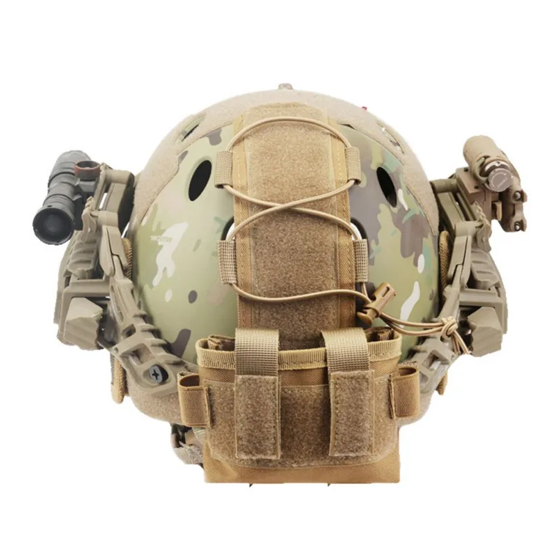 Men Tactical Helmet Battery Pouch MK2 Helmet Battery Pack Helmet Counterweight Pack Helmet Accessory For Airsoft Hunting