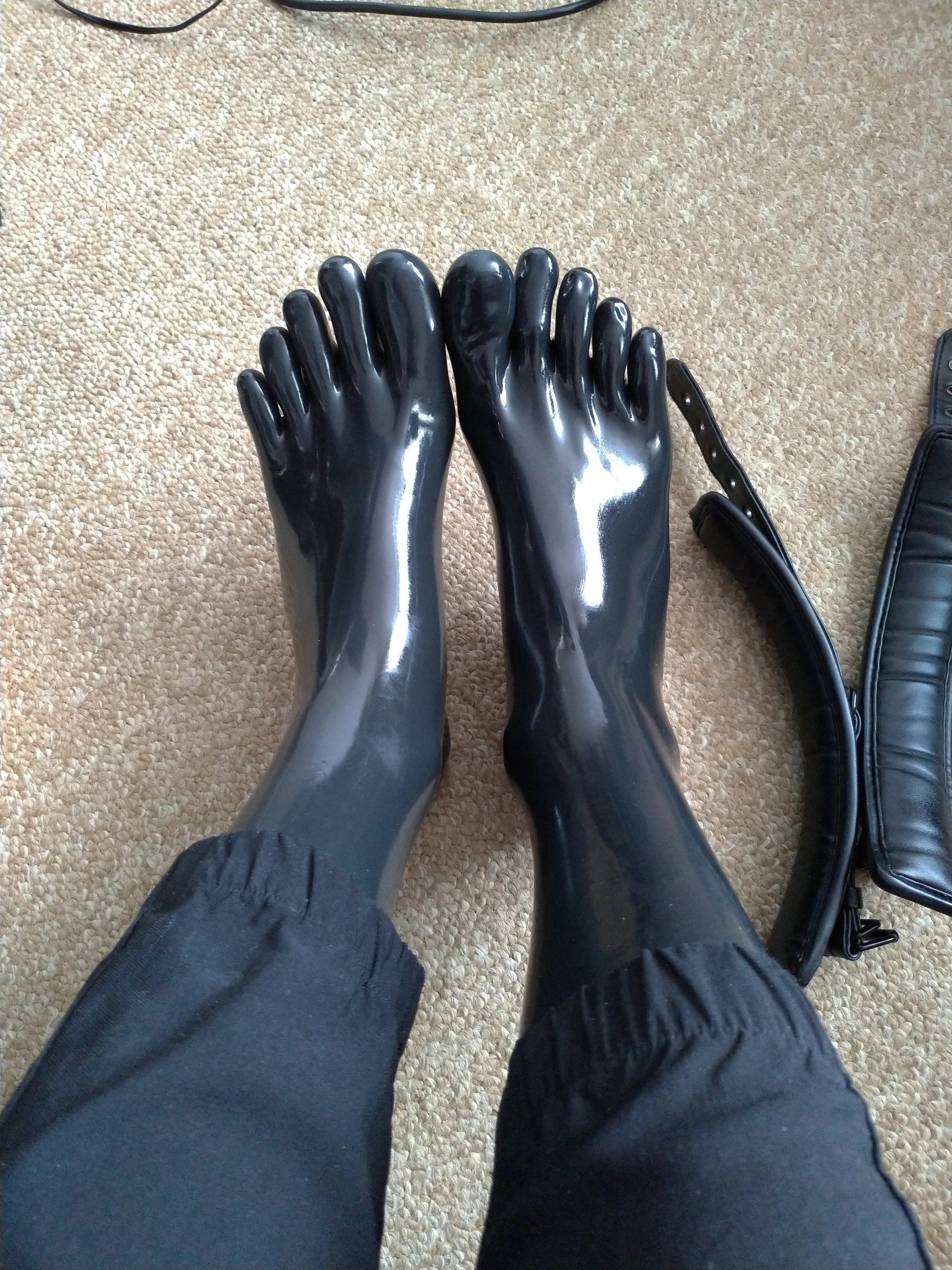 Nuovi Calzini Slim 5 Size Latex Seamless 3D Toe Caviglia Slim Soxs Con Cinque Dita 15Cm Di Altezza Fetish