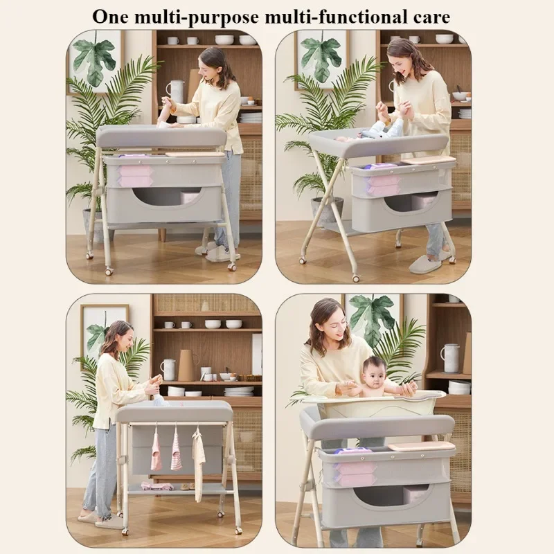 Portable Baby Multifunction Diaper Conversion Table Care Desk Diaper Table Nursing Adjustable Foldable Newborn Care