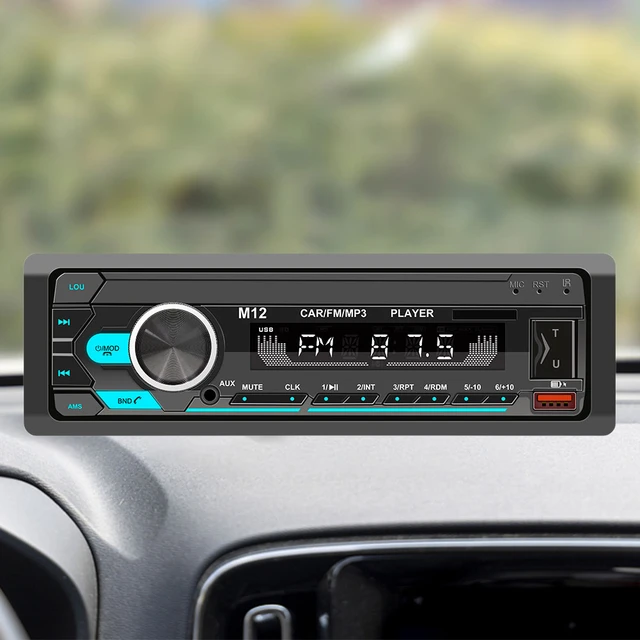 12V Autoradio Radio LCD-Display Bluetooth-kompatibles Auto MP3-Player  Mirror link Digitalradio al Voice FM Musik USB App-Steuerung - AliExpress