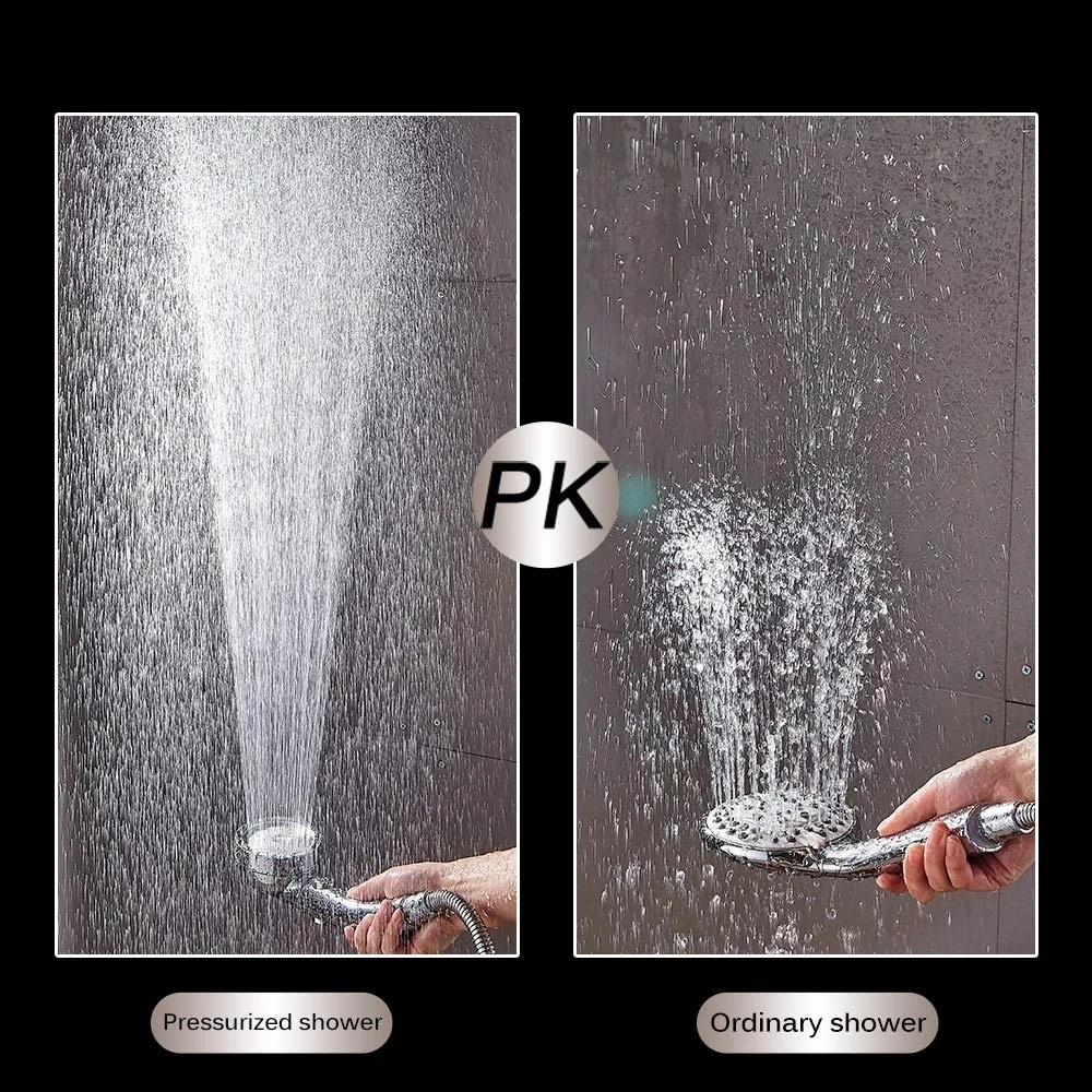 1Set Universal 3 Modes Adjustable Bath Showerhead High Pressure Rain Water Saving Luxury Home Hotel Sprayer Bathroom Shower Head 6