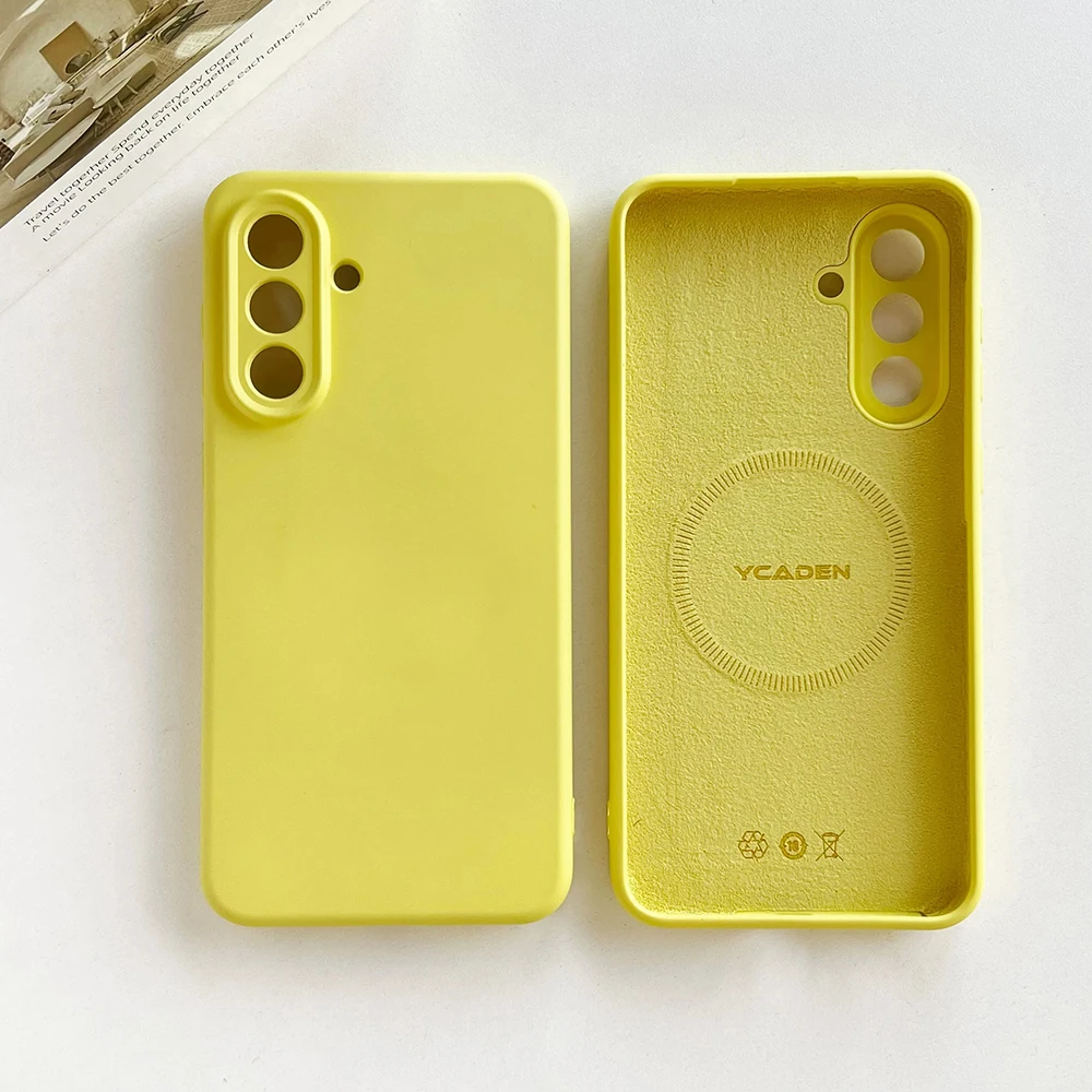 Original Liquid Silicone Magnetic Case For Samsung Galaxy S26 S25 S24 S 26 Ultra Plus S26Ultra Cases Wireless Charge Soft Cover 4