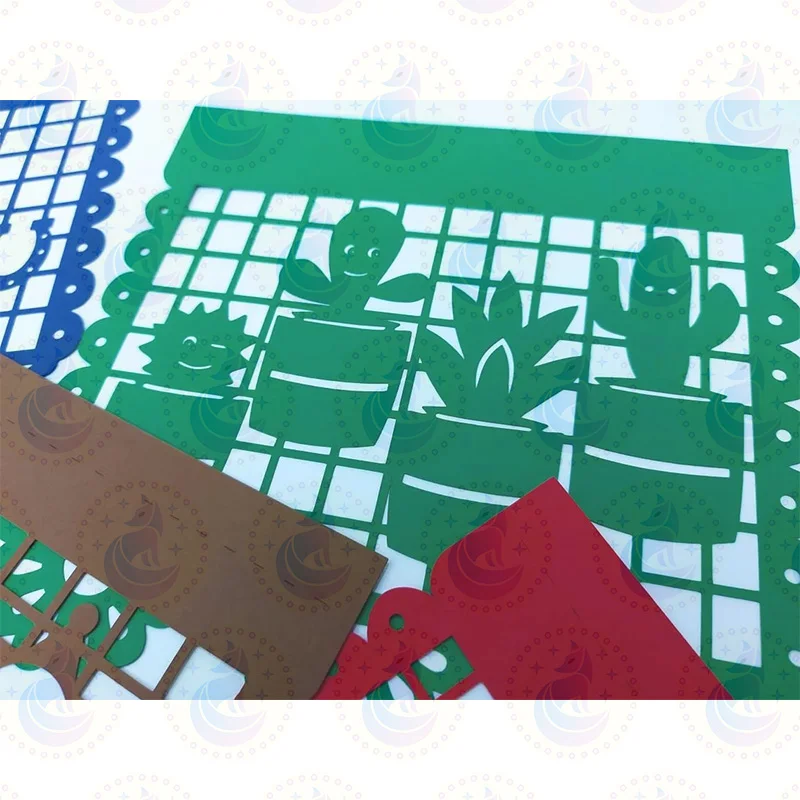 Acrylic Tray with Papel Picado Insert - Small