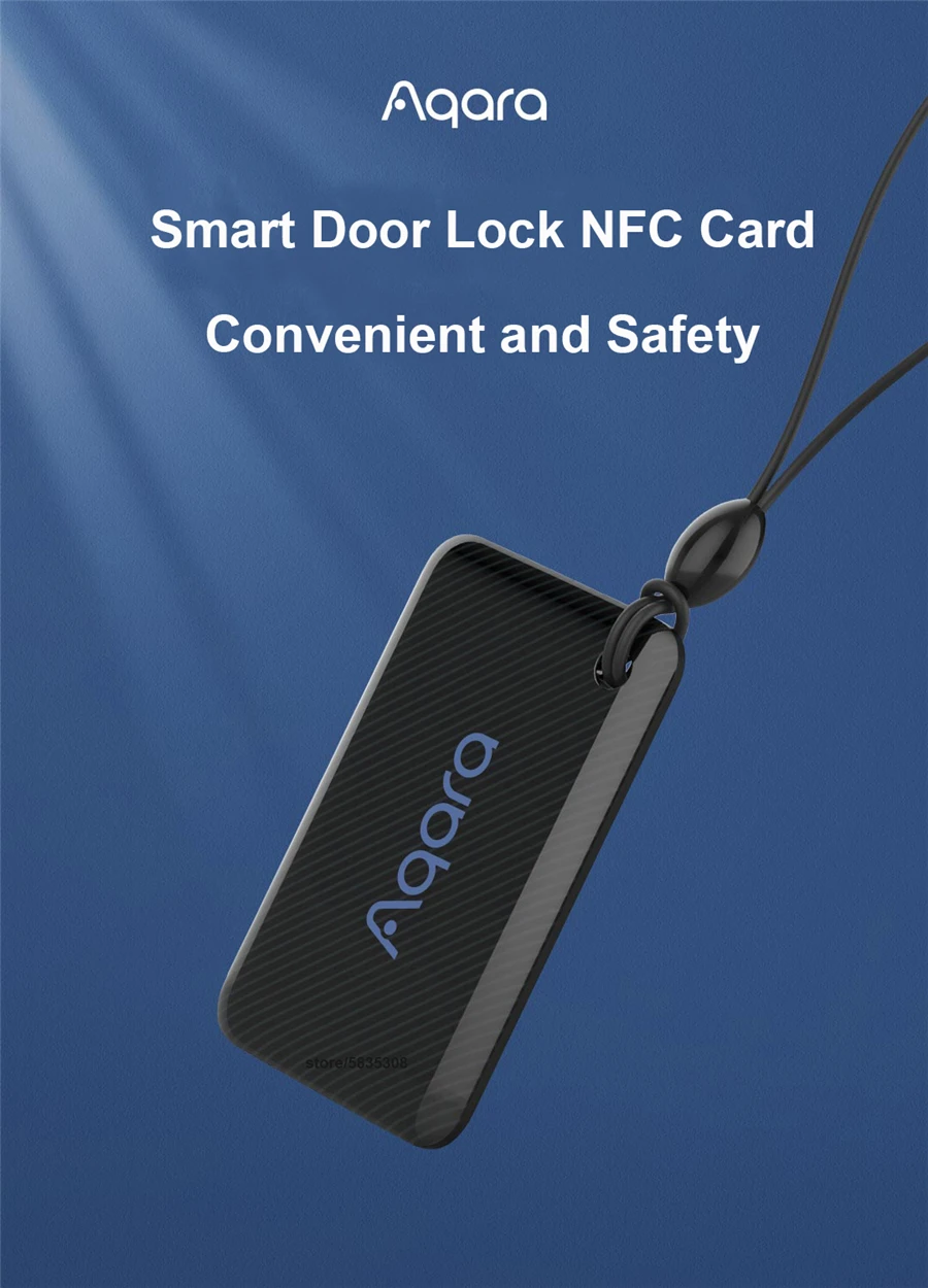 Aqara 스마트 문짝 잠금 NFC 카드 지지대, Aqara 스마트 문짝 잠금 장치, N100 P100 시리즈 앱 제어, 홈 보안용 EAL5 + 칩