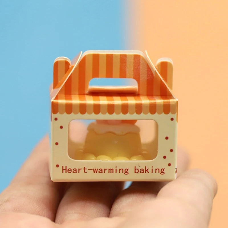 

3Pcs 1:12 Dollhouse Miniature Empty Dessert Box Cake Packing Box For Doll House Scene Decor Kids Pretend Play Toys