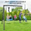600lbs Heavy Duty Swing Set with 1 Platform Swing, 2 Belt Swings,A Frame Metal Swing Set for Outdoor Backyard 5