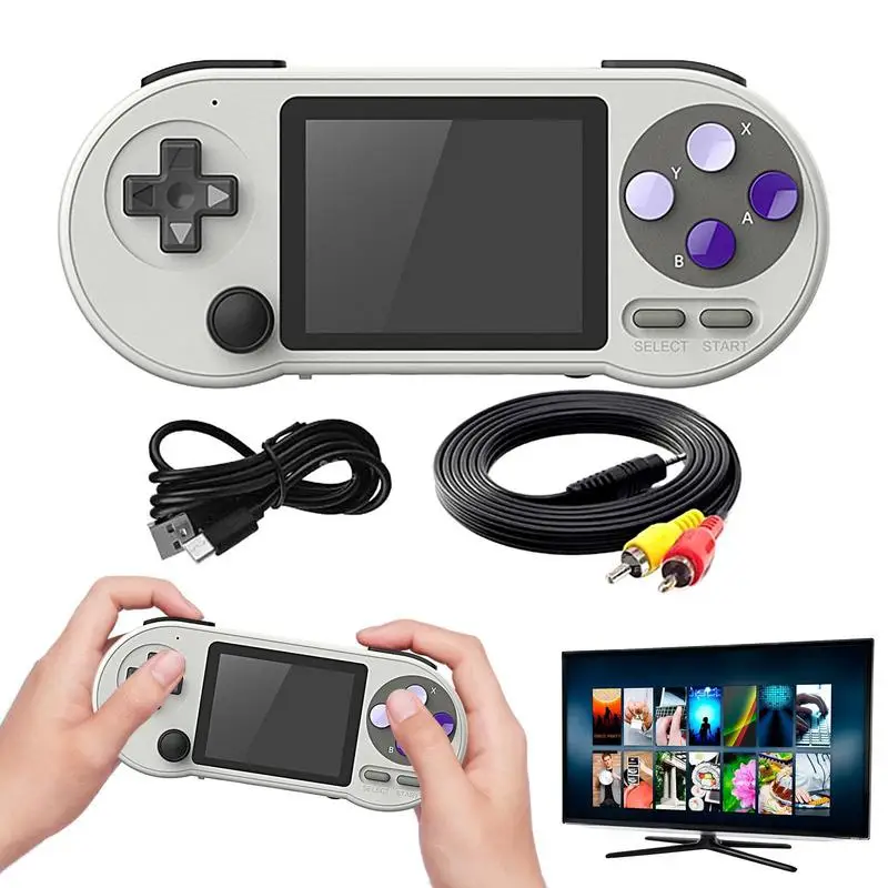 

Ретро портативная игровая консоль, ретро Беспроводная портативная Классическая консоль Sf2000 3,0 дюймов IPS экран с 16G Tf картой, игровая консоль для