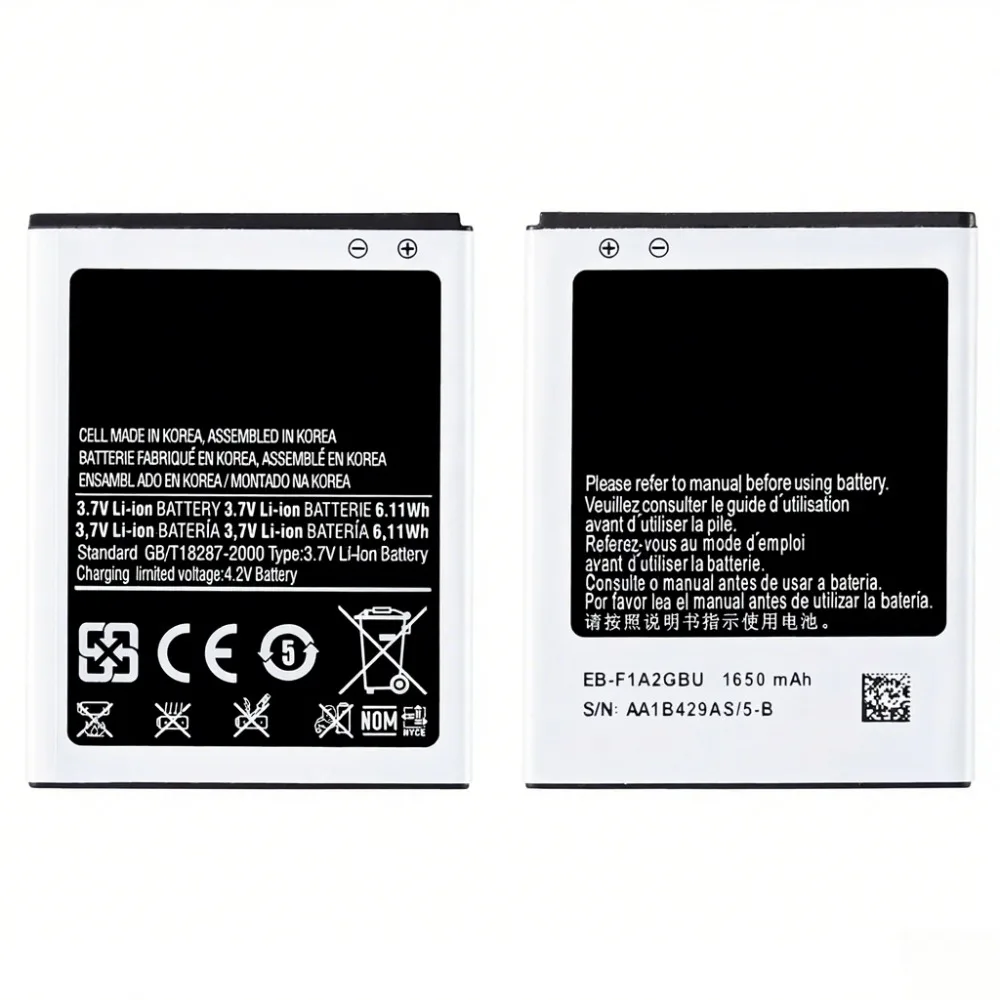Batteria per telefono Samsung Galaxy S2 i9100 i9108 i9103 I777 i9105 i9100G i9188 i9050 B9062 Batteria per telefono EB-F1A2GBU 1650mAh - immagine 3