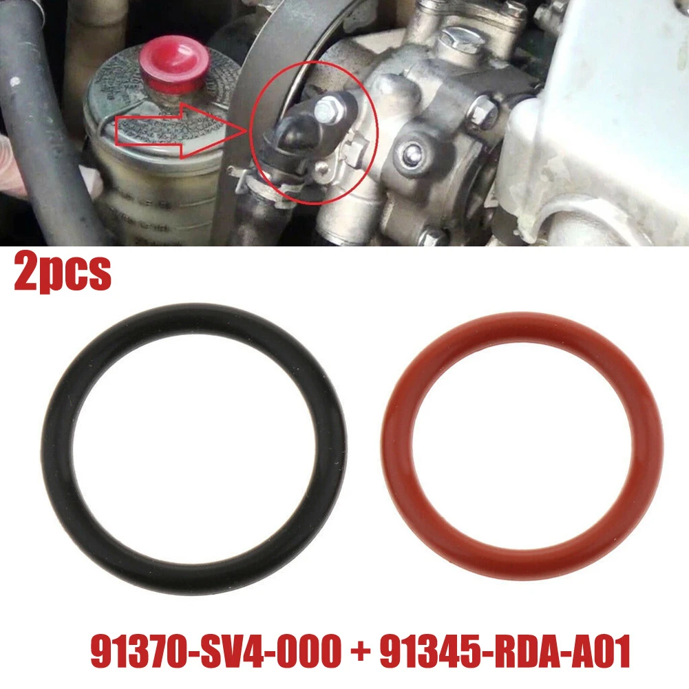 2pcs Power Steering Pump O-Ring Rubber 91345-RDA-A01 91370-SV4-000 O Shaped Ring Fit For Acura TL CL MDX For Honda Civic