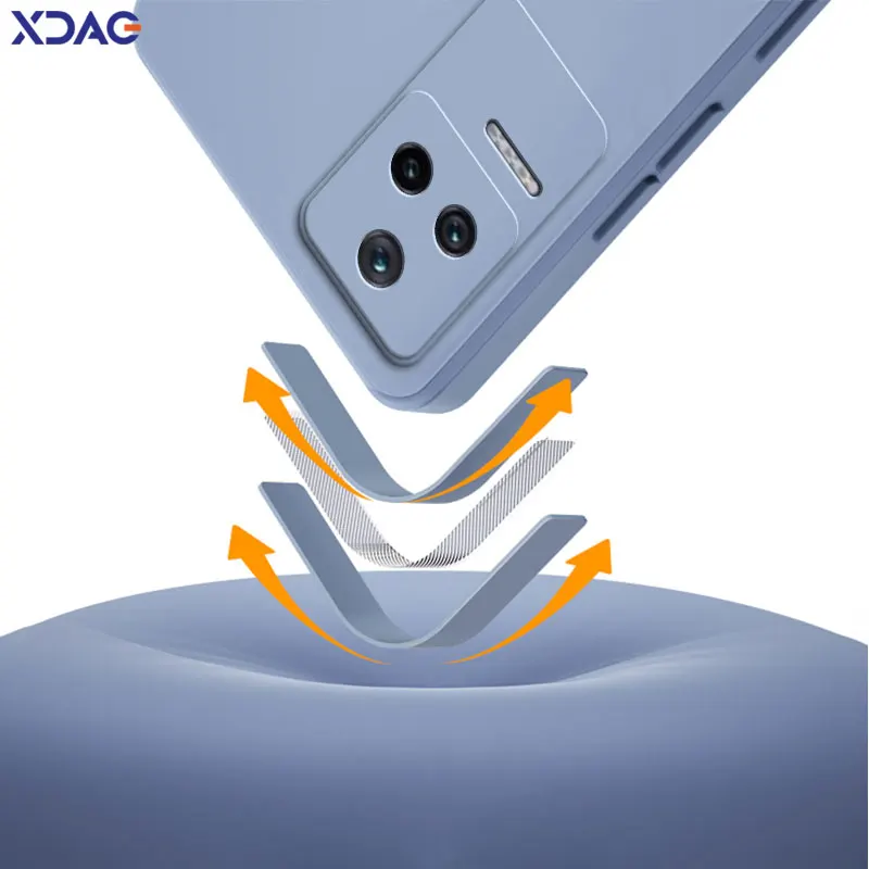 Original Square Liquid Silicone Soft Camera Protective Cute Phone Case
