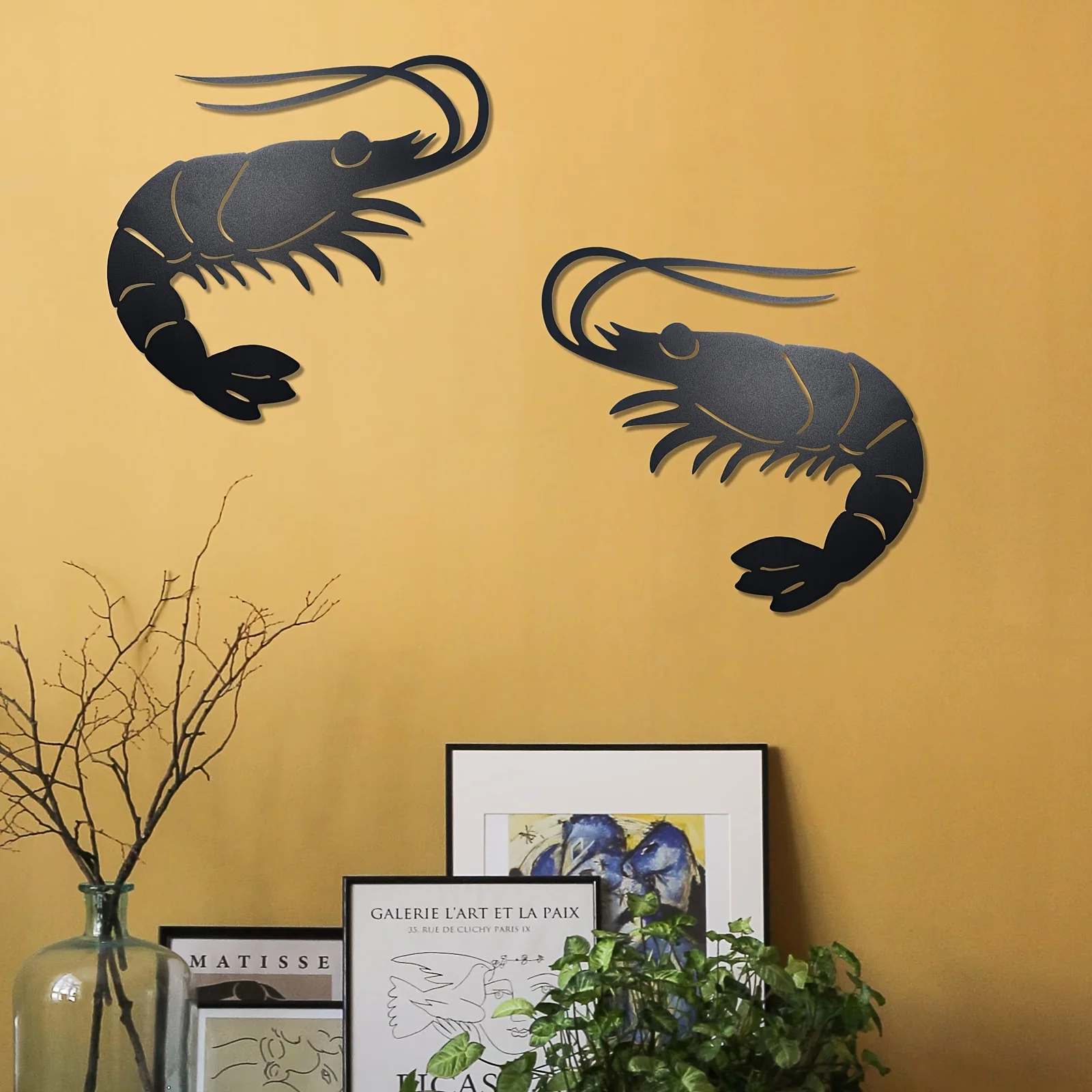 

Metal Lobster Wall Decor, Sea Creatures Crayfish Metal Outdoor Art Decor, Suitable For Outdoor Fence Indoor Wall Decoration Gift