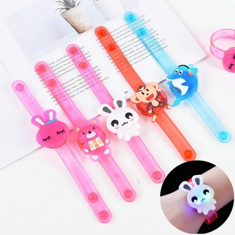 Flashing Wristband Glowing Cartoon Bracelet Children Toy Bracelet Funny Gift Christmas Party Decoration, bangle bracelet