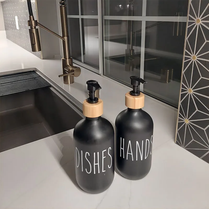 Soap Dispenser Glass Merterial 2Pcs 500Ml