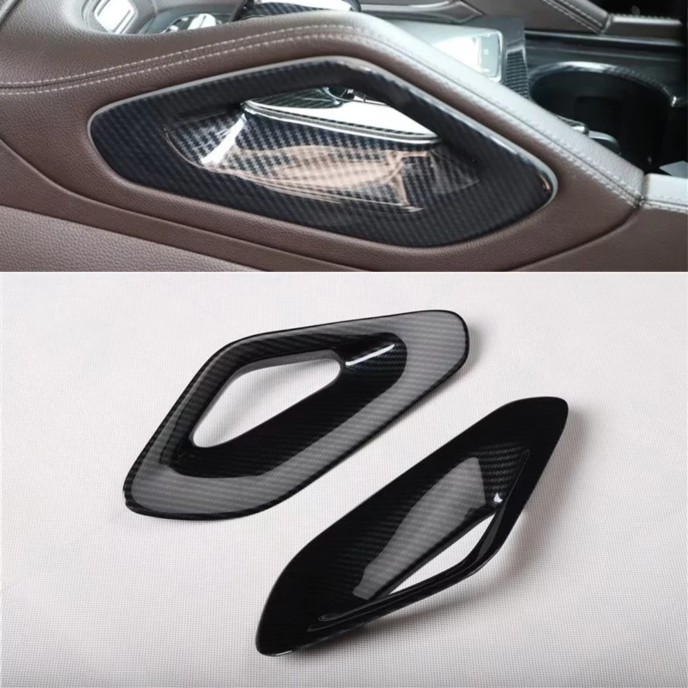 

For Mercedes Benz GLE 2020 Car Central Console Armrest Side Decoration Frame Trim Styling ABS Moldings 2pcs