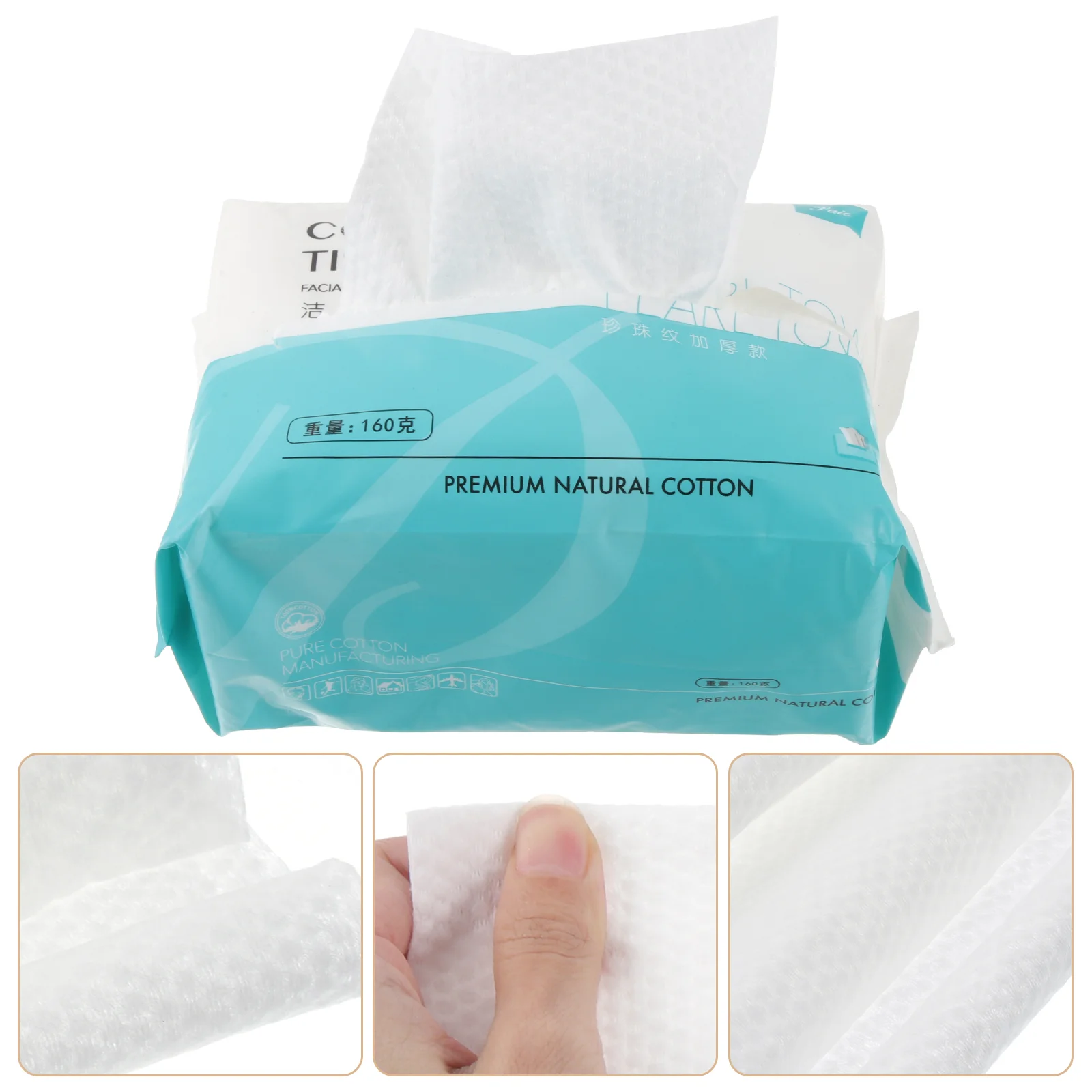 1 Pack Disposable Removable Non-woven Facial Towel Thick Cleansing Wet and Dry Makeup Remover Tissue(100 Sheets)