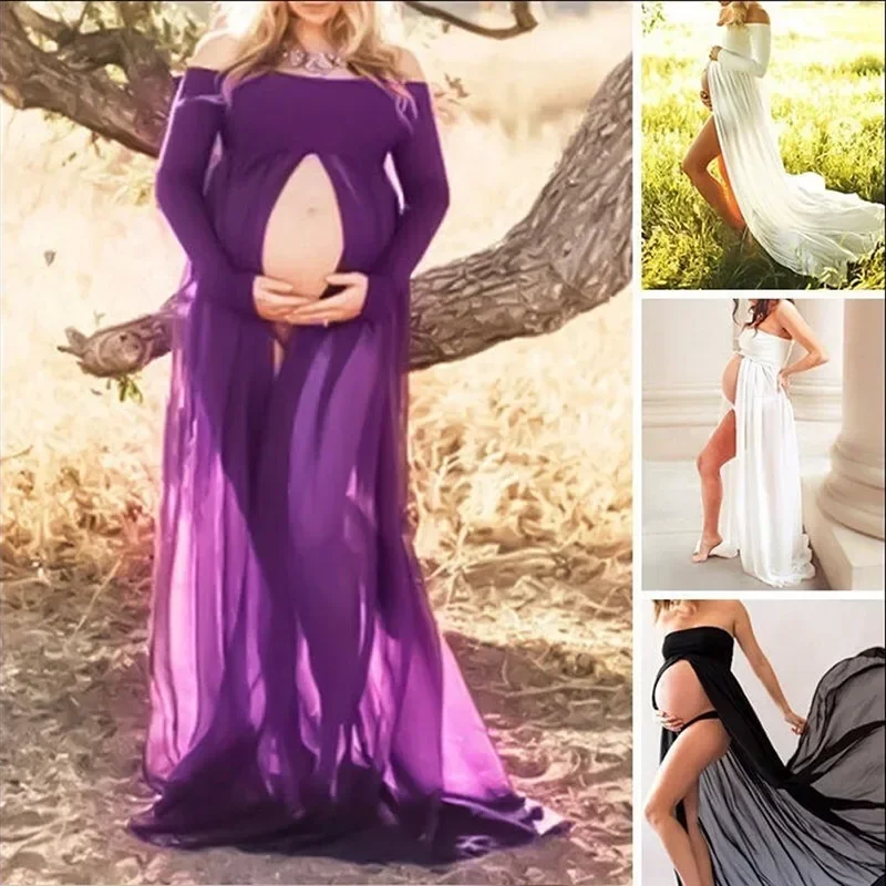 

Maternity Photography Props Maxi Maternity Gown Lace Maternity Dress Pregnant Women Fancy Shooting Photo Summer Pregnant Dress