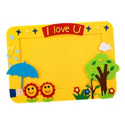 Handcrafted DIY Picture Frame Kit: Unique Arts & Crafts Gift (I Love You Yellow)