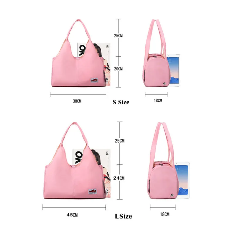 Women's Gym Bags For Yoga Mat Ladies Free Shipping Travel Handbags Fitness Shoe Pocket Feminina Packing Training Exercise Bolsas