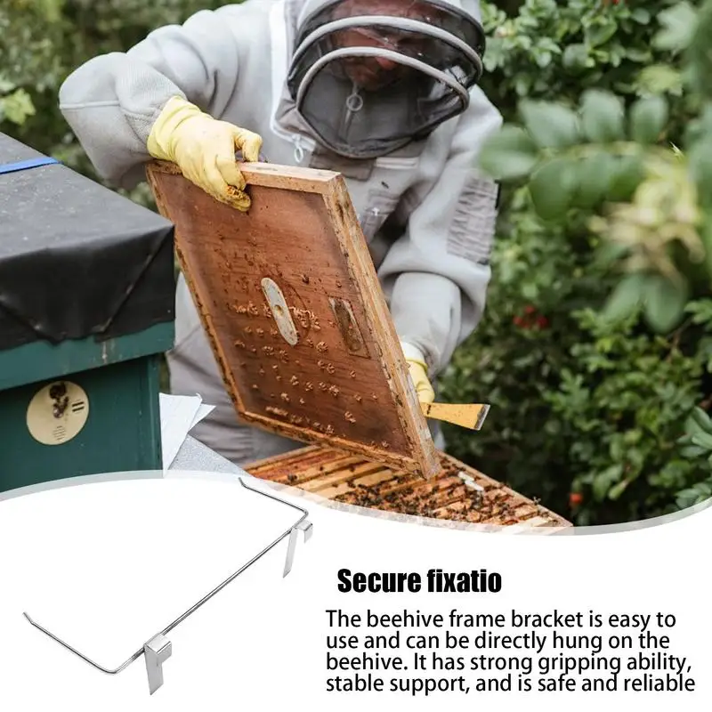Bee Frame Holder Lightweight Stable Stainless Steel Bee Hive Stand Garden Accessories Beehive Frame Grip For Easy Inspection &
