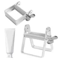 Frosted Rolling Toothpaste Squeezer Tightener Squeezing Tool Tube Wringer Aluminum Silver Tooth Paste Dispenser Lazy 1