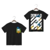 Donald Duck Stitch Double-sided Printing 100% Cotton Tops Children's -shir T Shirt Top Clothes for Children 2024 Kids Clothes 2