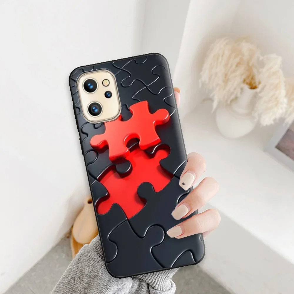 Artistic Soft Silicone Black Phone Bumper Case Cover