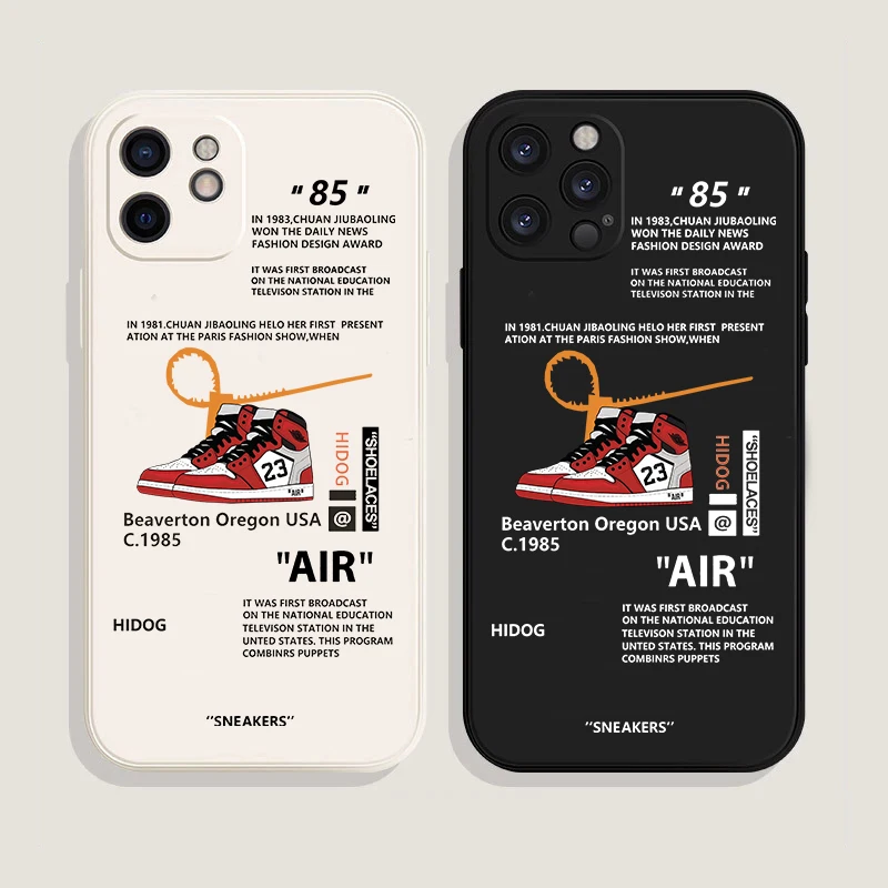 Fashion Off Air Sports Shoes Custodia Per Telefono Di Marca Per Iphone11 13Pro Max 12 Mini 14 Xs Xr 15 7 8Plus Sneakers Cover Posteriore Con Etichetta