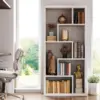 6-Shelf Industrial Bookshelf White Etagere Bookcase Tall Storage Display Bookshelf with Thicken Shelf 6