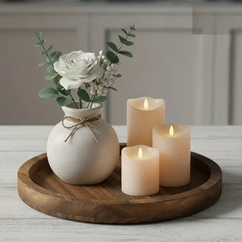 Farmhouse Round Serving Tray 1