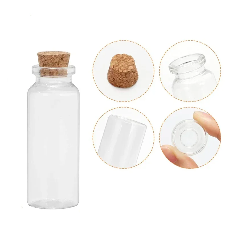 5PCS 5-30ML Mini Glass Bottles With Cork Gravel Bottle Set Gadgets Potion Vials Bottle Message Bottles For Wedding Favors Decor glass bottles mini glass bottles