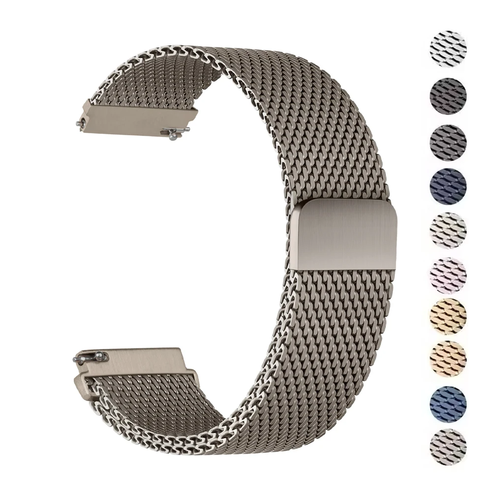 Universal Metal Magnetic Watch Strap - 20mm/22mm Bracelet Band