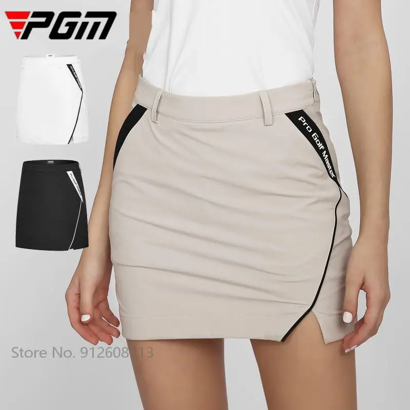 PGM Summer Ladies Split Golf Pencil Skirt Quick-Dry Golf Pantskirt Women High Waist Breathable Skort with Inner Shorts XS-XL