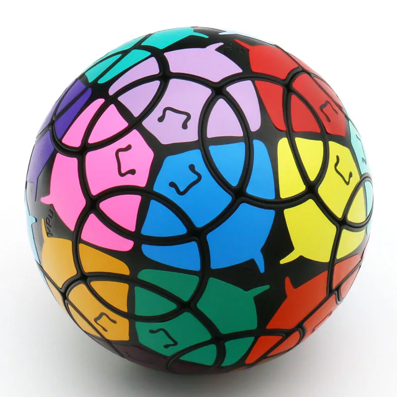 

#76 VeryPuzzle Stingray Ball Spherical Strange-Shape Magic Cube Twisty Puzzle Black Body Children Intelligence Toy DIY Assembled