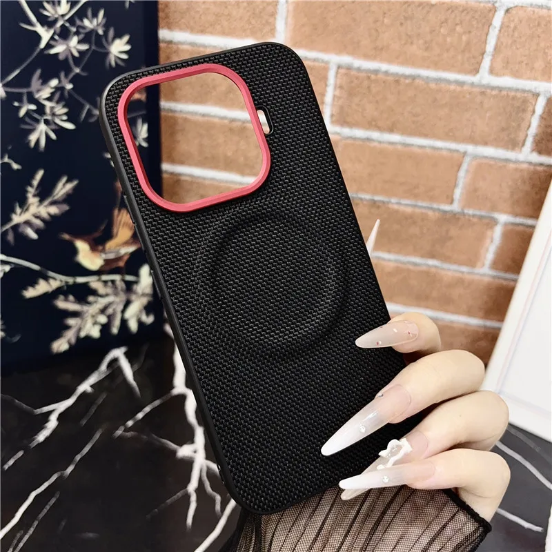 Luxury Carbon Fiber Pattern PU Leather + TPU Anti-Fall Case with Metal Lens Frame by ELVEV