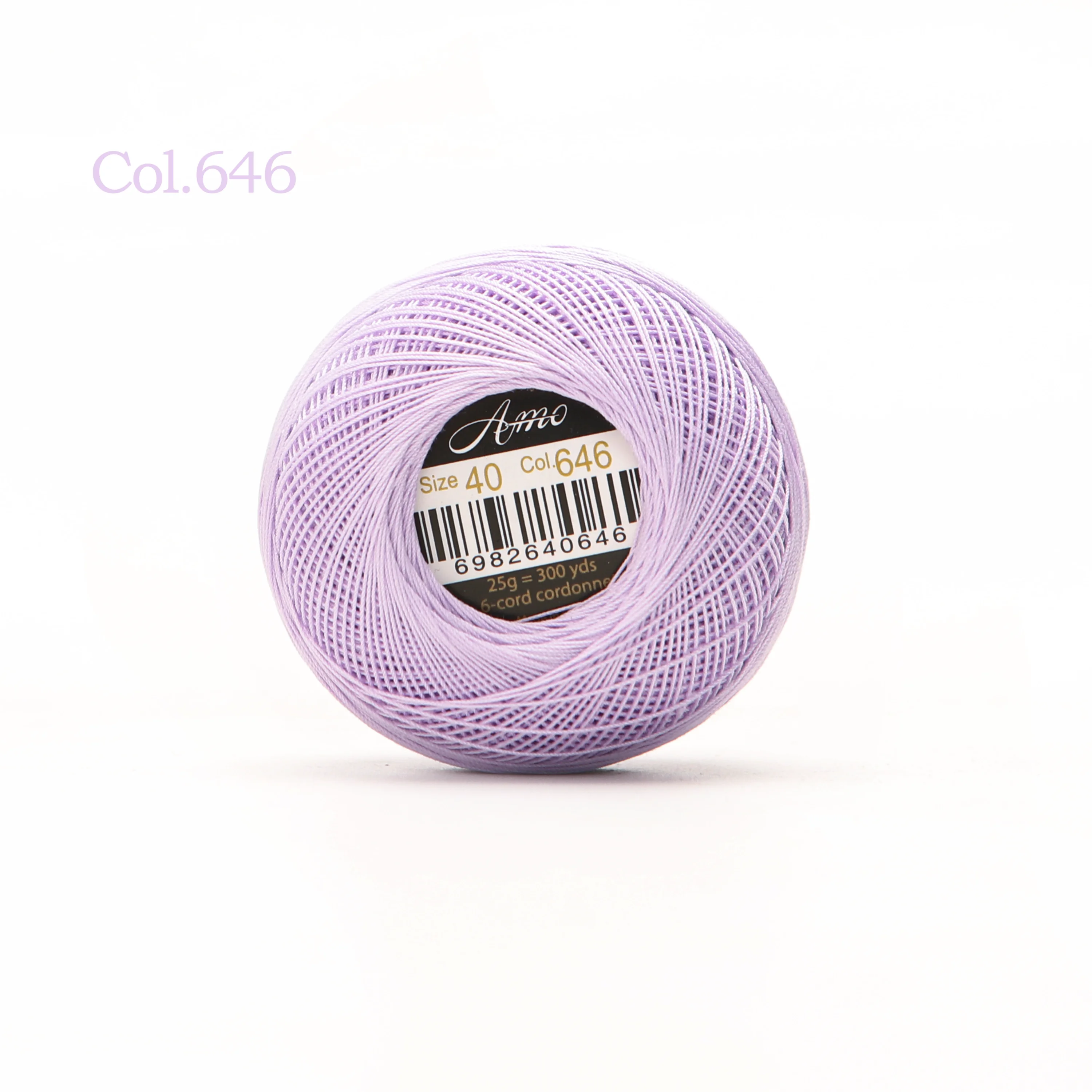 Premium 40-Size Double Mercerized Egyptian Cotton Crochet Thread – Perfect for Tatting Projects, 25g Ball, 300 Yards, Available in 56 Vibrant Colors