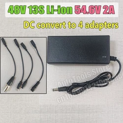 High - Efficiency Dual Voltage Lithium Battery Charger with DC Plug Adapter - US Plug (54.6V with adapter)