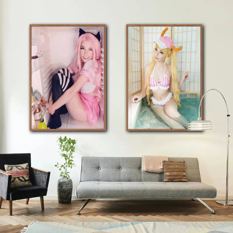 Belle Delphine minecraft  Canvas Print for Sale by bestizeyy