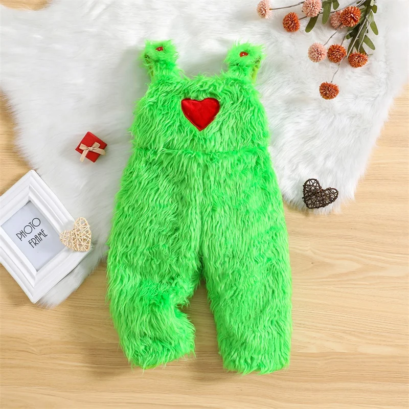 

2023-08-04 Lioraitiin 6M-4Y Newborn Baby Boys Girls Christmas Outfits Long Sleeve Christmas Costume Novelty Xmas Furry Outfits