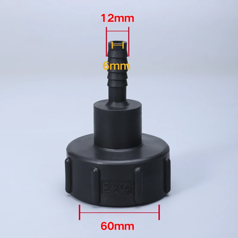 Plastic IBC Tank Adapter S60*6 to 1/2'' 3/4'' 1'' 1.2'' Hose Connector Durable Garden Hose Joint Replacement Fittings 