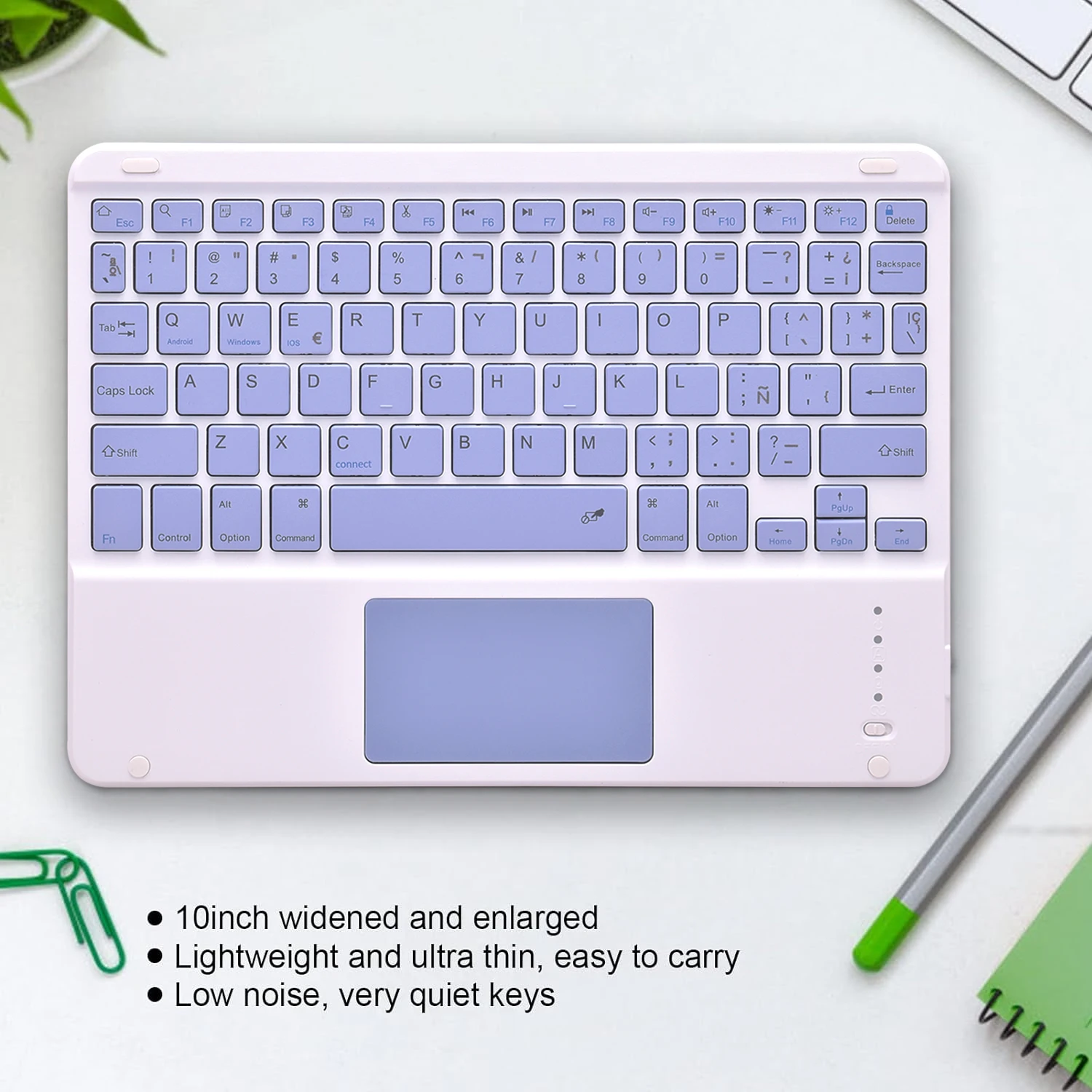 Mini Spanish Keyboard Mouse For iPad Phone IOS Android Tablet 10 inch Touchpad Bluetooth-Compatible Keyboard For Samsung Xiaomi
