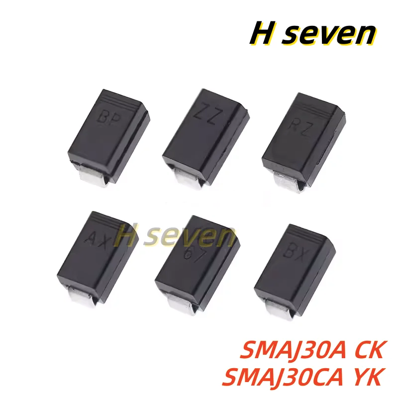 20Pcs Smaj30A Ck Smaj30Ca Yk Patch Tvs Diodo Di Soppressione Della Tensione Transitoria Transitoria Sma Do-214Ac 30V