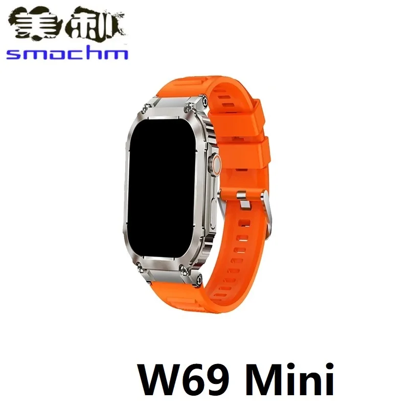 

1/ 2/ 4/ 5/ 10 Pieces /Lot Smochm W69 Mini Ultra Smart Watch Compass 45MM 1.95 Inch Series 9 NFC Wireless Charger Bluetooth Call