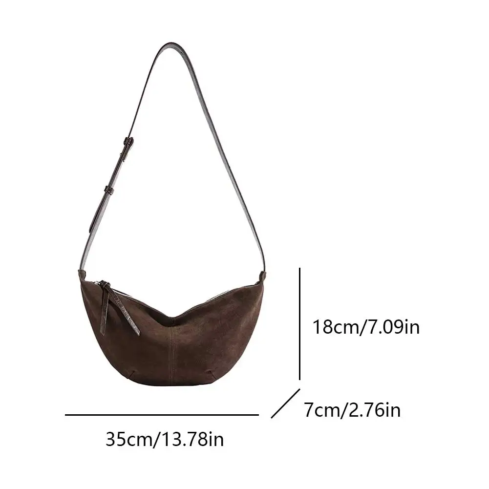 Suede Crossbody Shoulder Bag for Women and Men