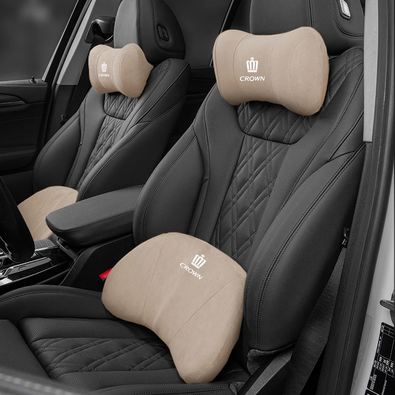 Car Seat Safety Headrest Pad Auto Logo Neck Pillow For Toyota