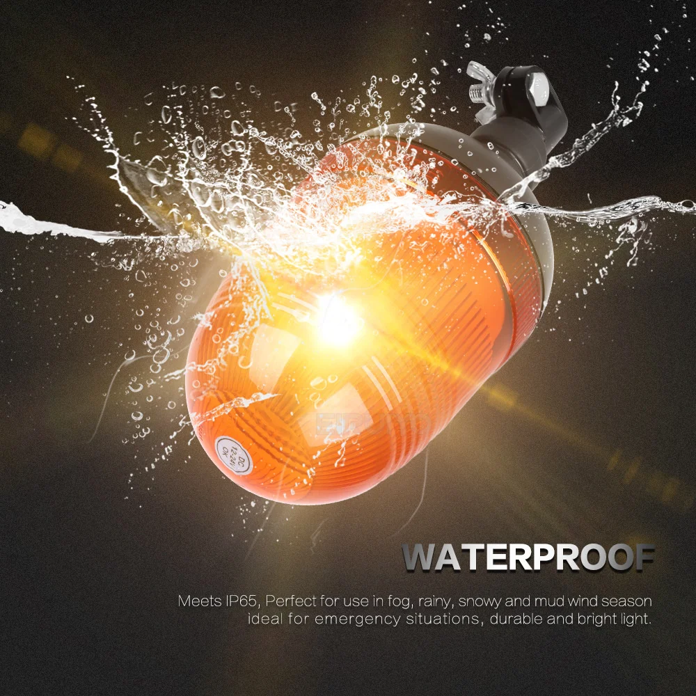 80 LED Rotating Warning Light for John Deere Tractor Truck Flashing Amber Flexible Emergency Strobe Lamp Beacon Forestry Agco